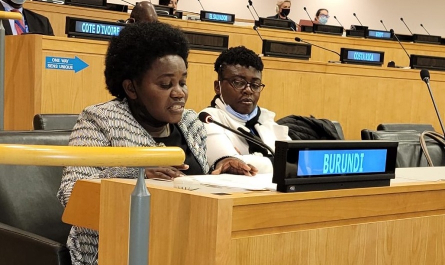 Imelde SABUSHIMIKE représente le Burundi  à New-York